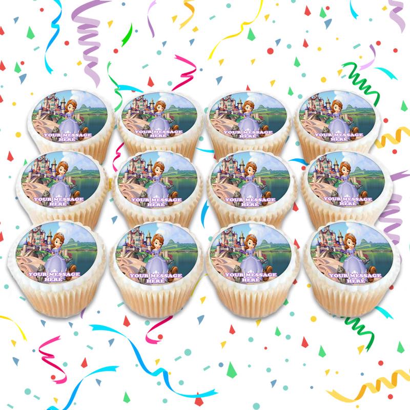 Sofia The First Edible Cupcake Toppers (12 Images) Cake Image Icing ...