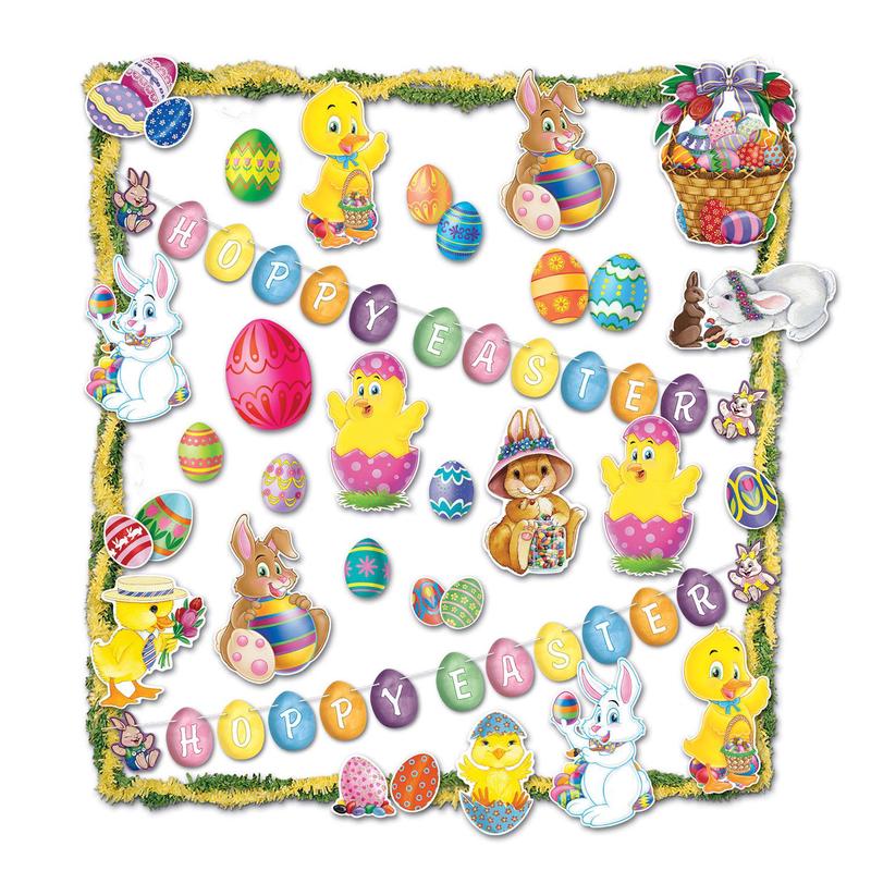 Bulk 26 Piece Easter Trimorama Decorating Kit